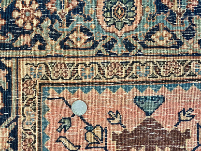 Rare Persian Sarouk Farahan Rug 9x15 – Antique Wool Carpet, Signed By Master Weaver