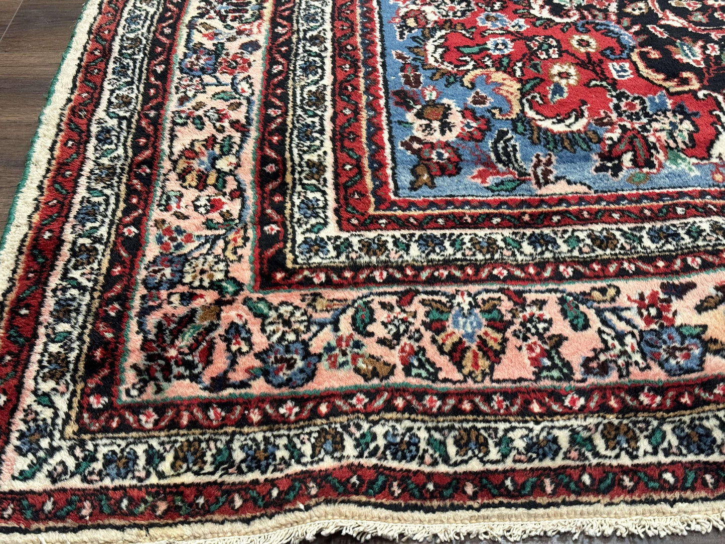 Palace Size Persian Rug 10X21 Ft Hamadan Bibikabad Antique Wool Ivory Field Oversized