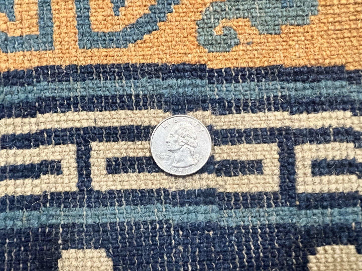 Antique Round Chinese Wool Rug 8x8 Feet Hand Knotted Peking Carpet Oriental Art Deco