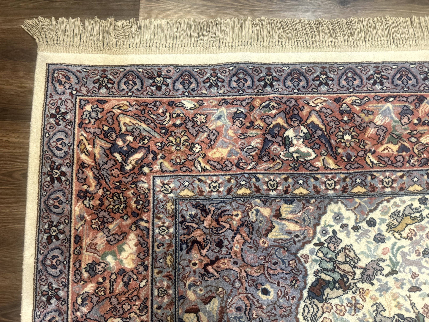 Karastan Ivory Hunting Rug 8 8 By 12 Vintage Wool Discontinued Original 700 Series Rare