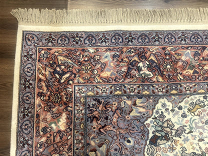 Karastan Ivory Hunting Rug 8 8 By 12 Vintage Wool Discontinued Original 700 Series Rare