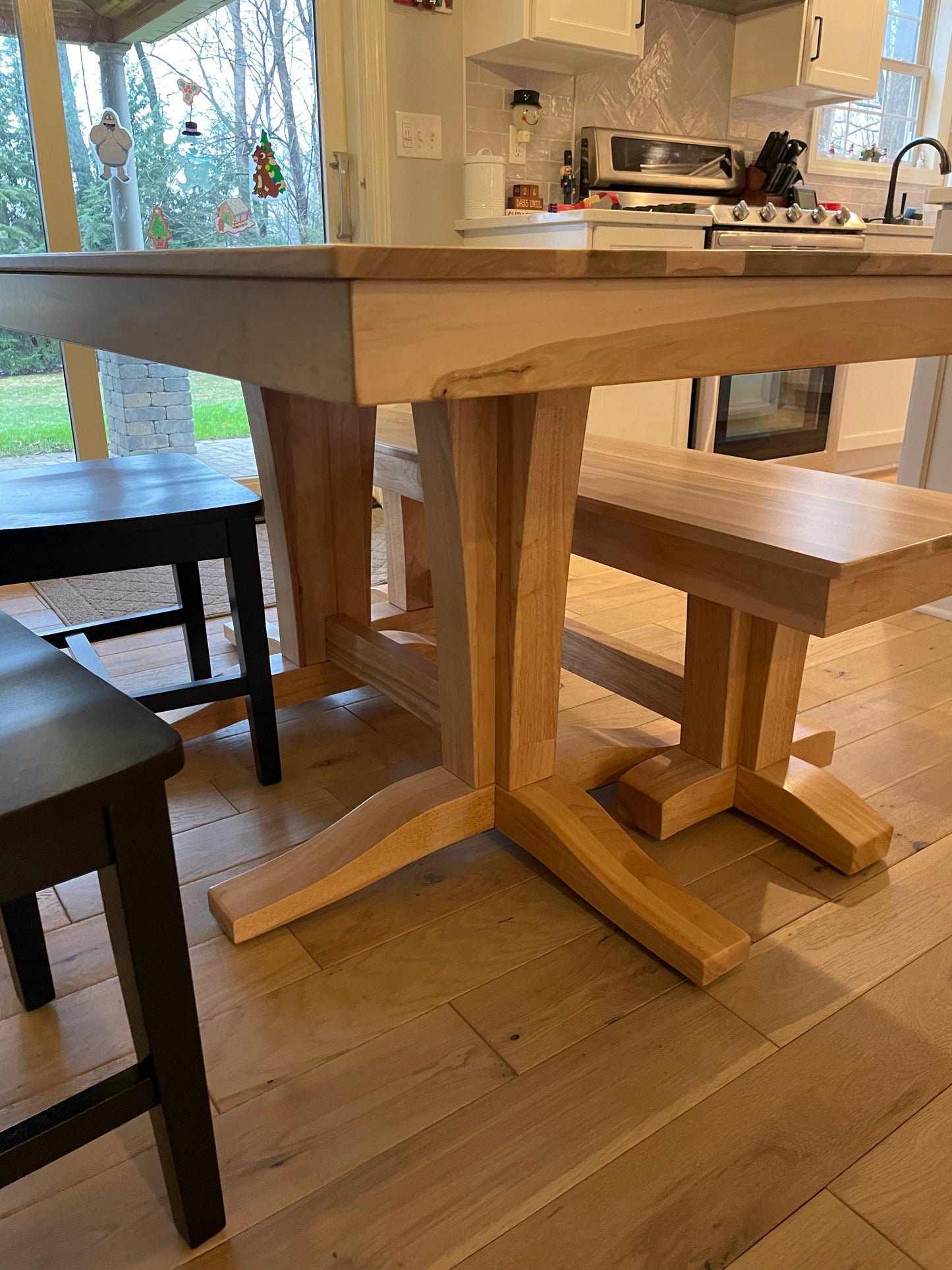 Solid Wood Dining Table Terresa Style Custom Made In Maple Or Oak