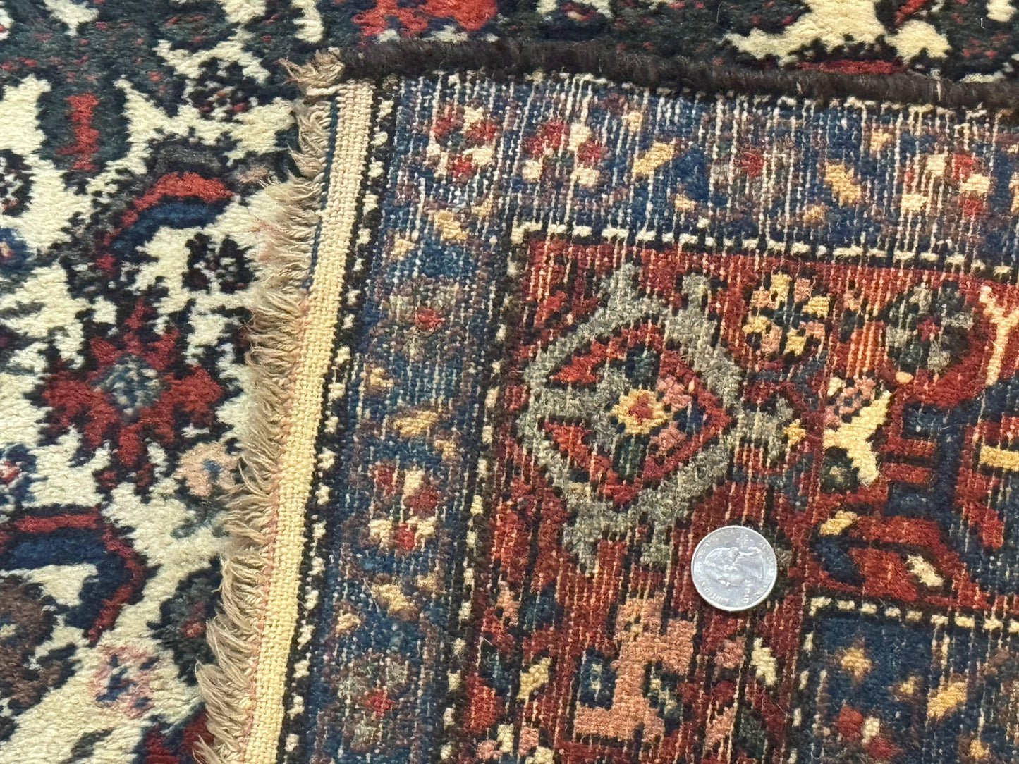 Persian Tribal Rug 3x5 Handmade Floral Roses Zanjan Antique Carpet