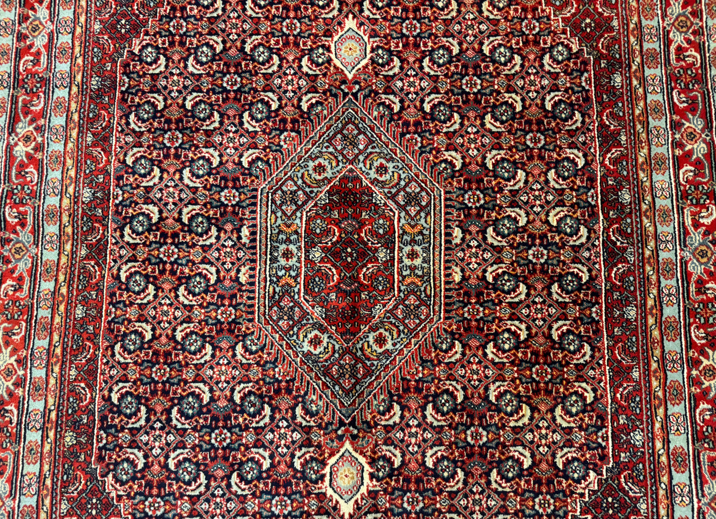 Indo Persian Bijar Rug 6x9 Hand Knotted Wool Carpet Vintage Style