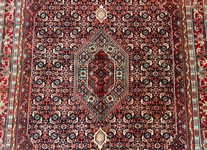 Indo Persian Bijar Rug 6x9 Hand Knotted Wool Carpet Vintage Style
