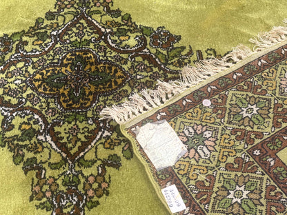 Moroccan Rug 6x8 Vintage Lime Green Wool Carpet Hand Knotted