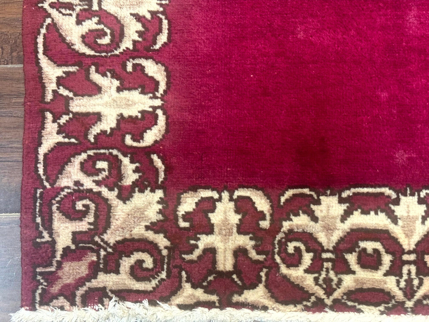 Red Persian Kerman Runner Rug 3x16