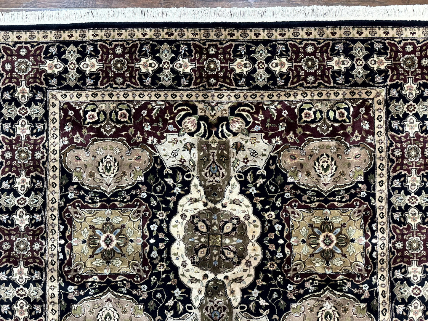 Pak Persian Rug 6x9 Hand Knotted Wool Silk Highlights Vintage Traditional Area Rug