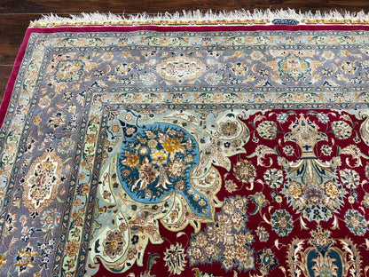 Persian Tabriz Rug 5x7 Handmade With Kork Wool Silk Foundation Ultra Fine 70 Raj KPSI Floral Medallion