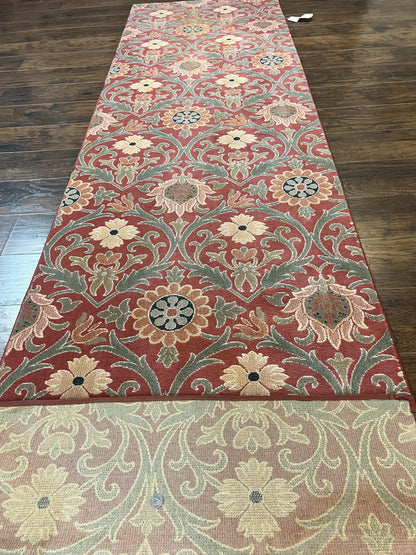 Runner Rug Floral Wool 3 x 14.7 Contemporary Power Loomed Hallway Rug