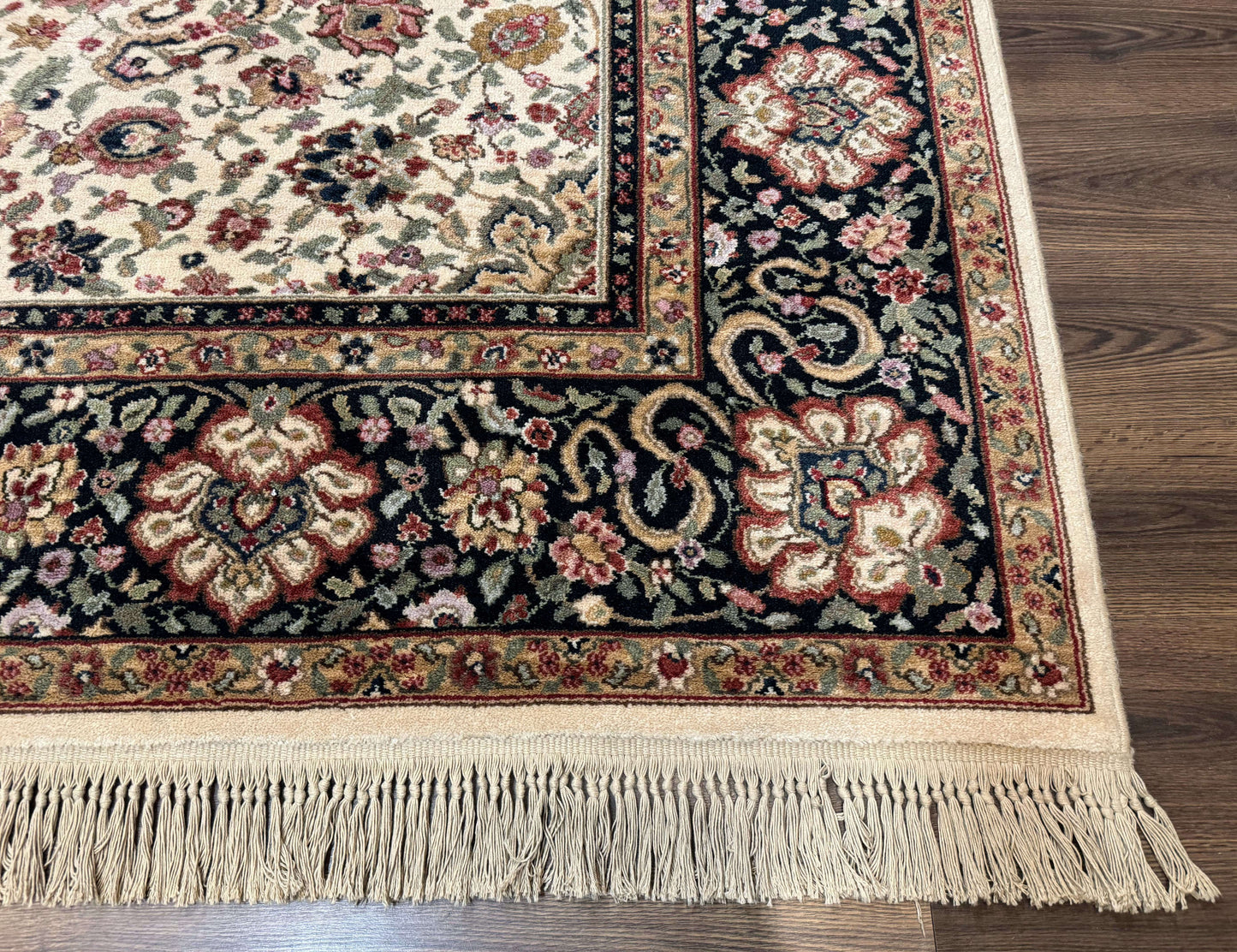 Karastan Rug 8.8 x 12 Ivory Indo Kirman #700/706, Wool Original Series