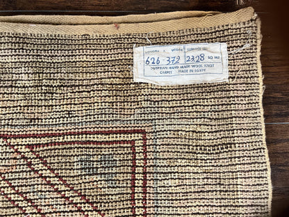 Large Egyptian Oushak Rug 12x21, Wool Handmade Vintage Carpet, Allover Pattern, Oversized 12 x 21 ft Traditional Rug