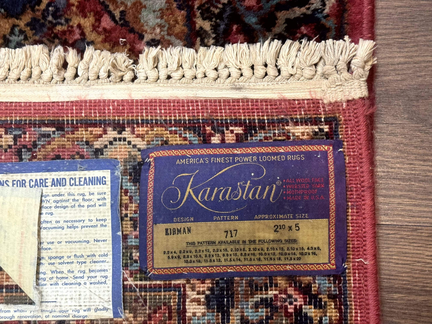 Karastan Kirman Multicolor Panel Rug 3x5 Wool Original 700 Series