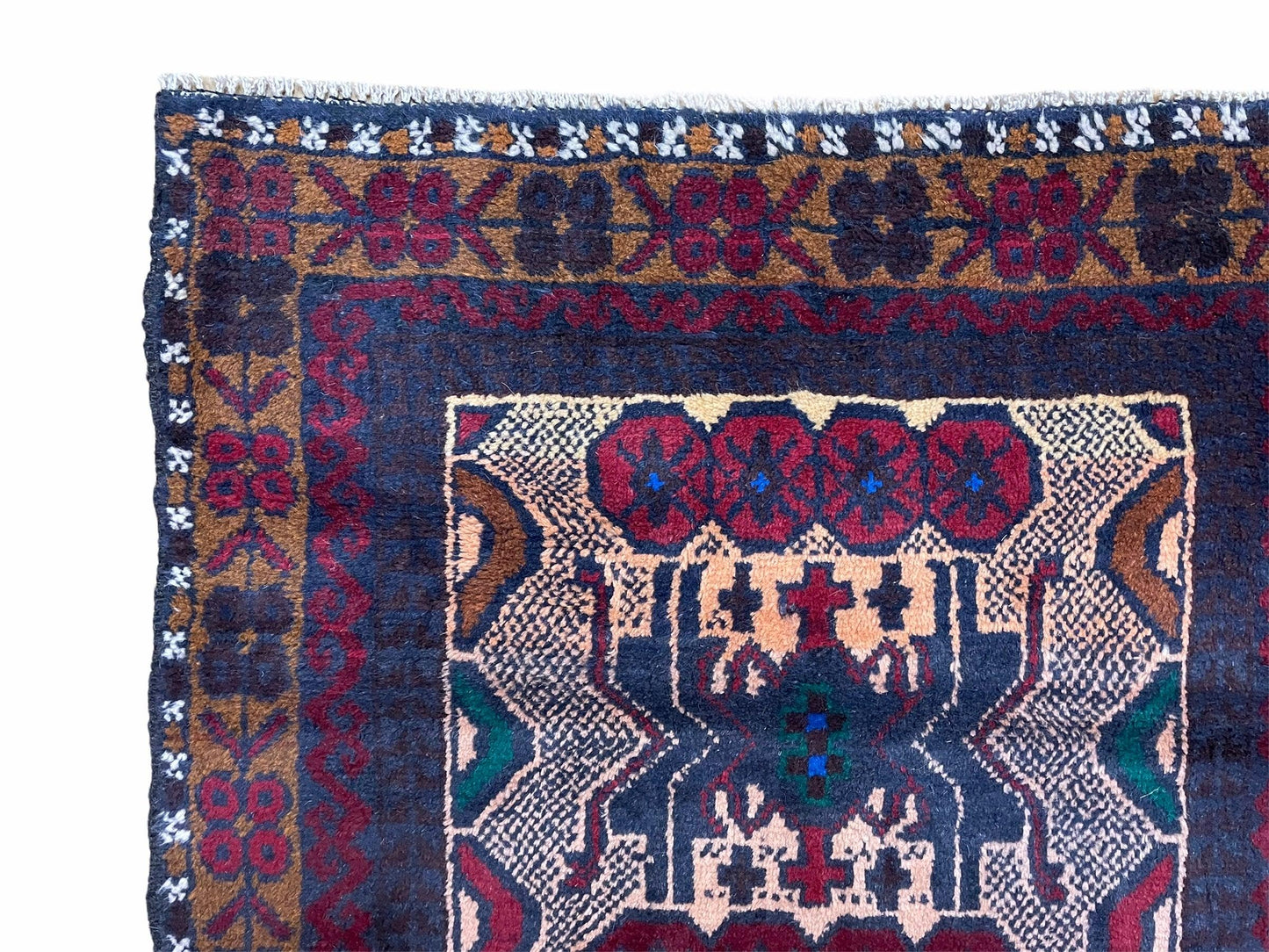 Baluchi Rug 3x5 Vintage Handmade Hand Knotted Afghan Area Rug