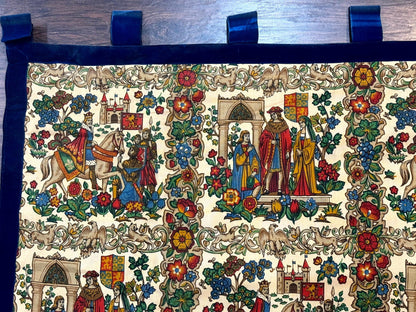 Vintage European Tapestry 4x4, Medievel Design