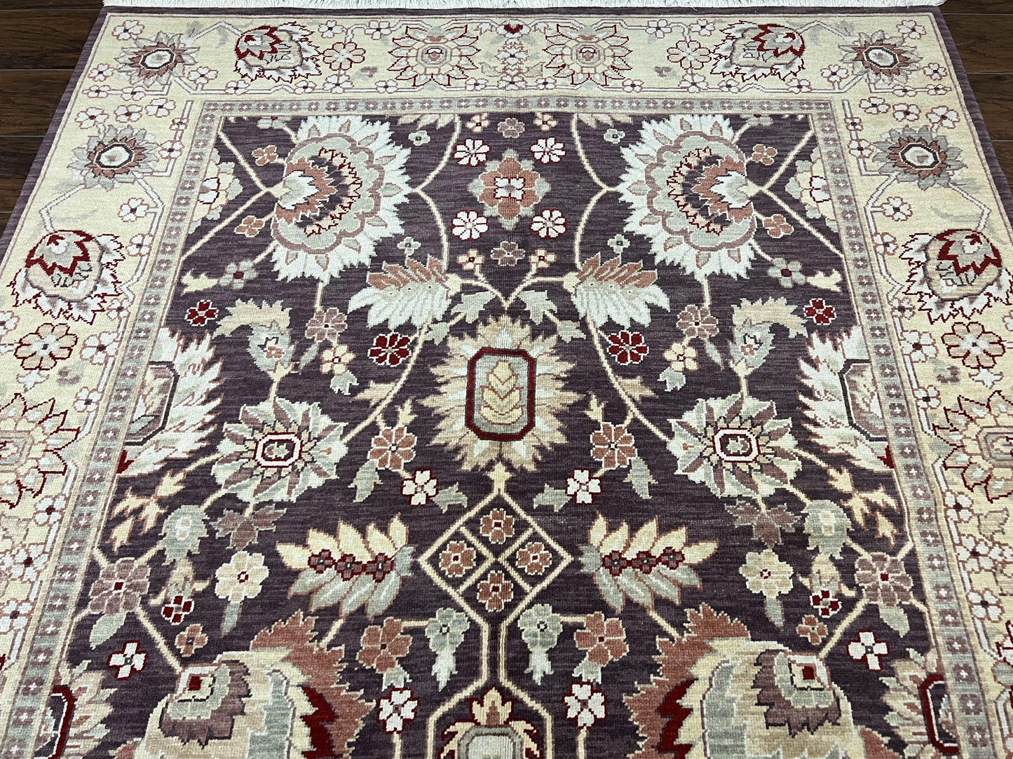Indo Mahal Area Rug 6x9 Hand Knotted Wool Vintage Persian Carpet