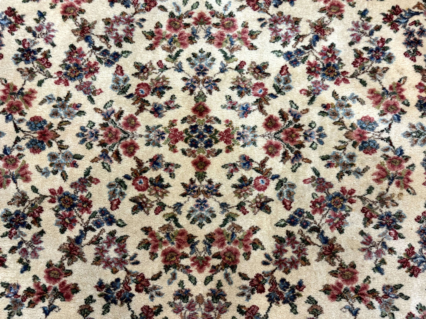 Karastan Kirman Wool Rug Ivory 8.8 X 12 Vintage 700 Series 788