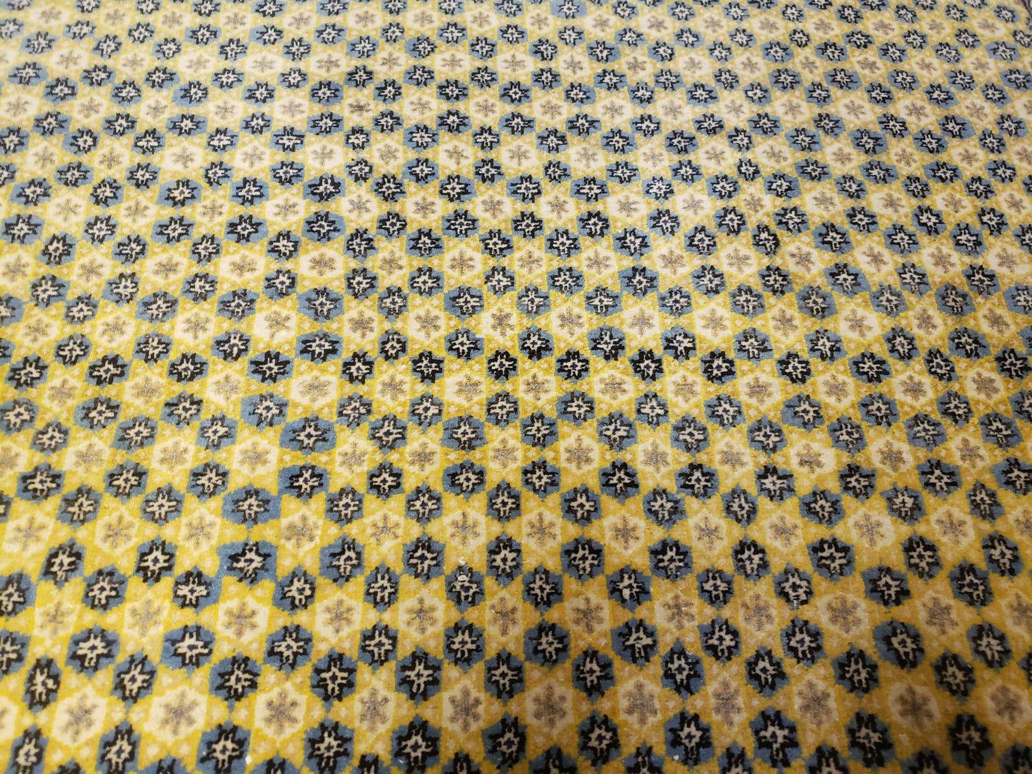 Star Of David Wool Rug Handmade Turkish Hand Knotted 5x7 Green Gold Area Rug