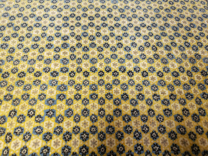 Star Of David Wool Rug Handmade Turkish Hand Knotted 5x7 Green Gold Area Rug