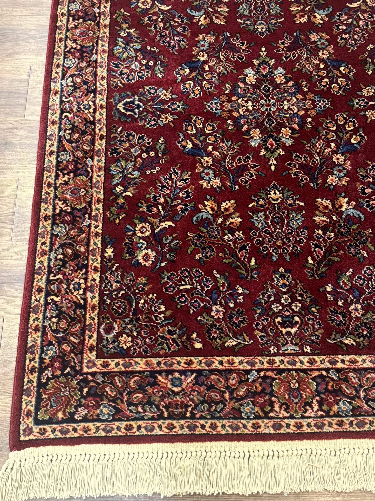 Karastan Rug 4x6 Red Sarouk Wool Pile Vintage 700 Series Discontinued