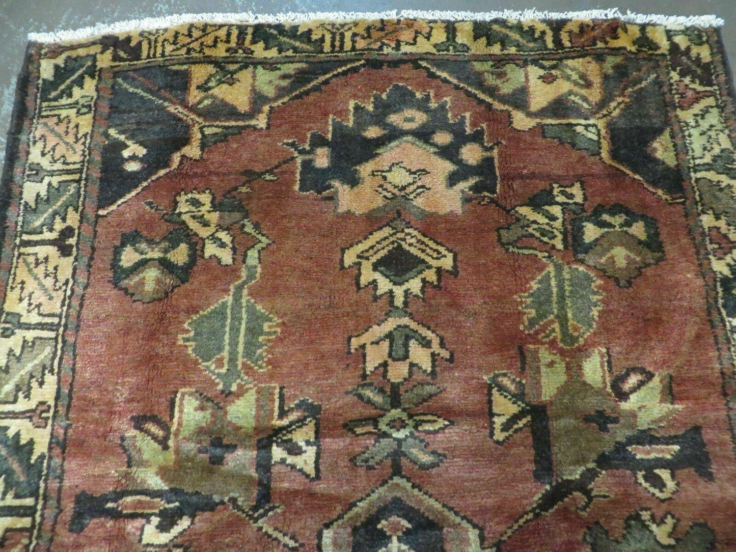 Antique Turkish Wool Rug 4x6 Handmade Vegetable Dye With Rich Pattern