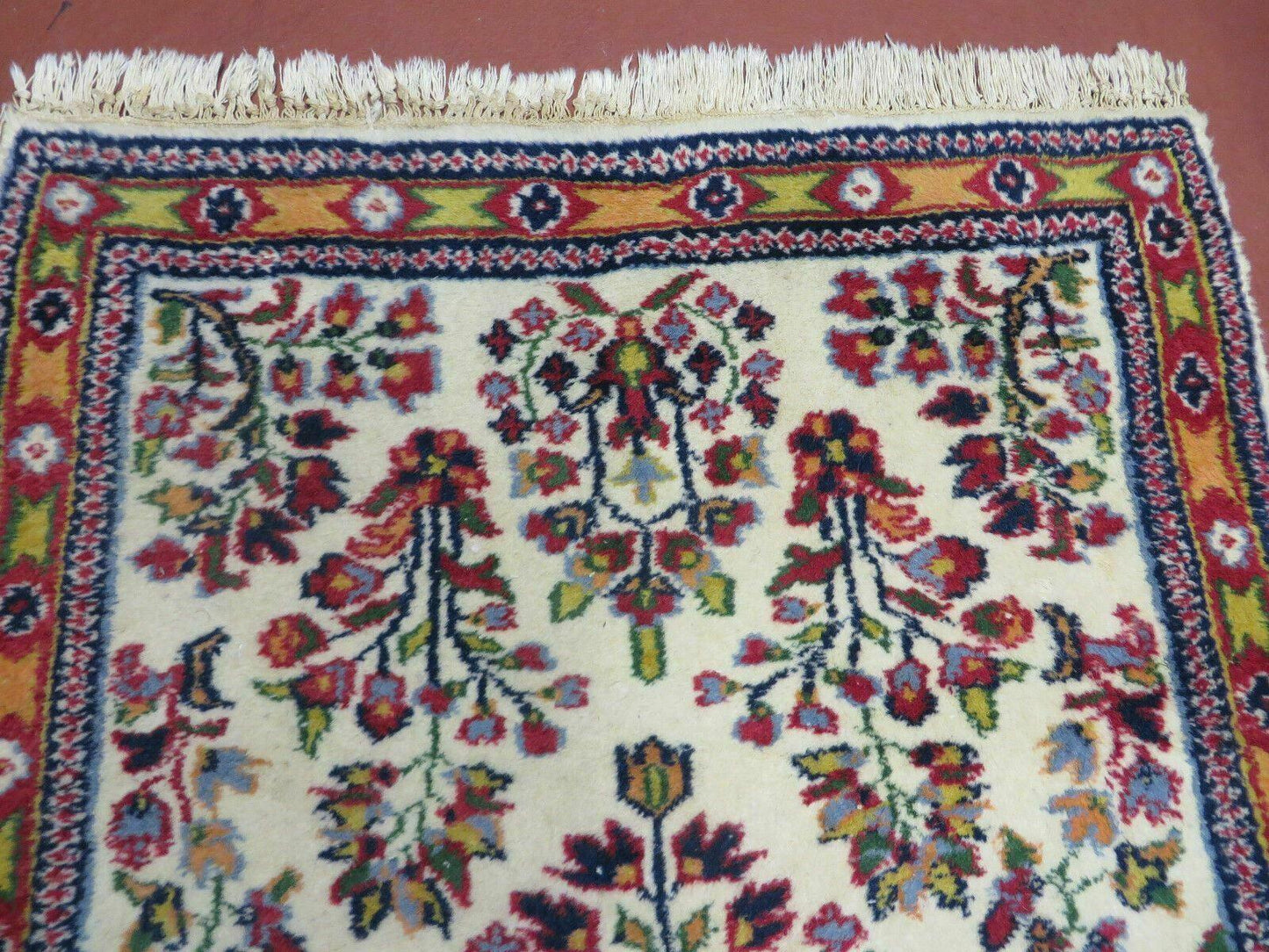 Handmade Persian Rug 2x3 Small Wool Hand Knotted Oriental Floral Medallion