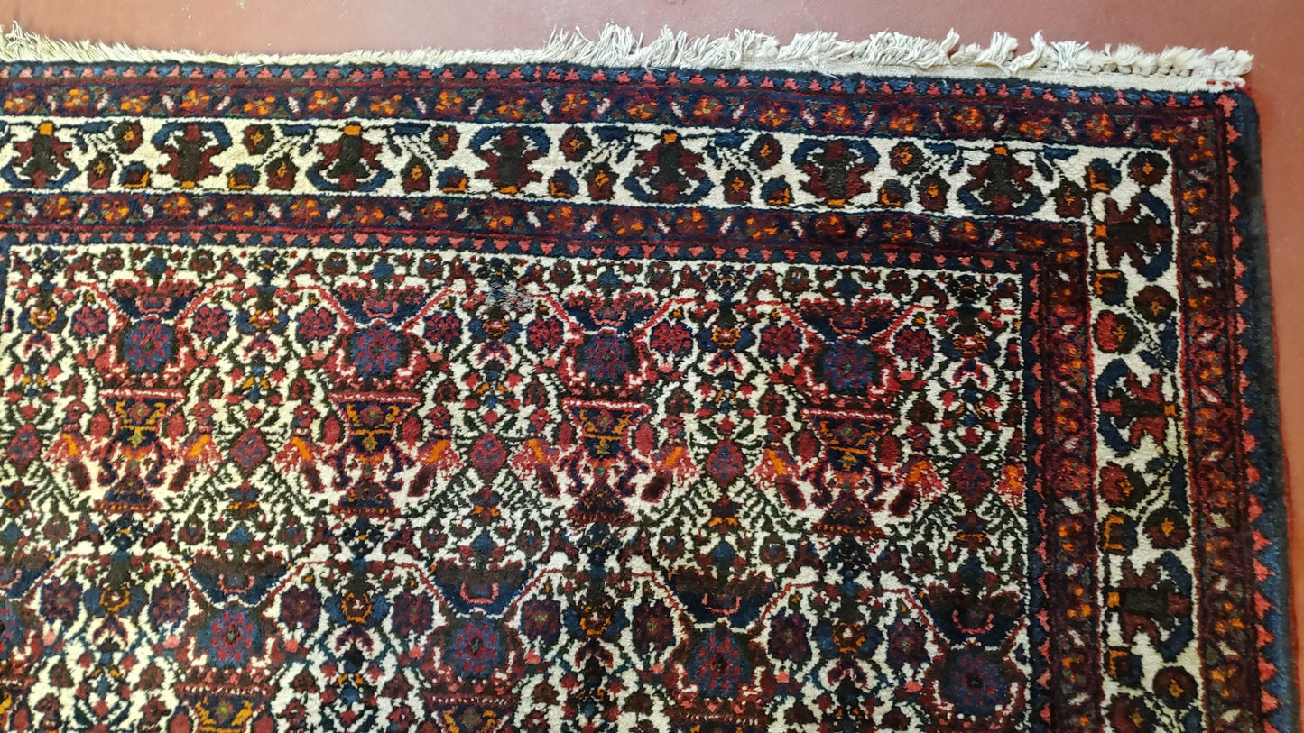 Persian Afshar Rug 3.6 x 5, Zili Sultan Pattern, Wool