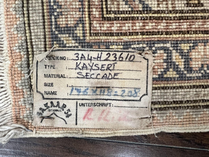 Turkish Kayseri Silk Rug 4x6 Tree of Life Handmade Hand Knotted Vintage