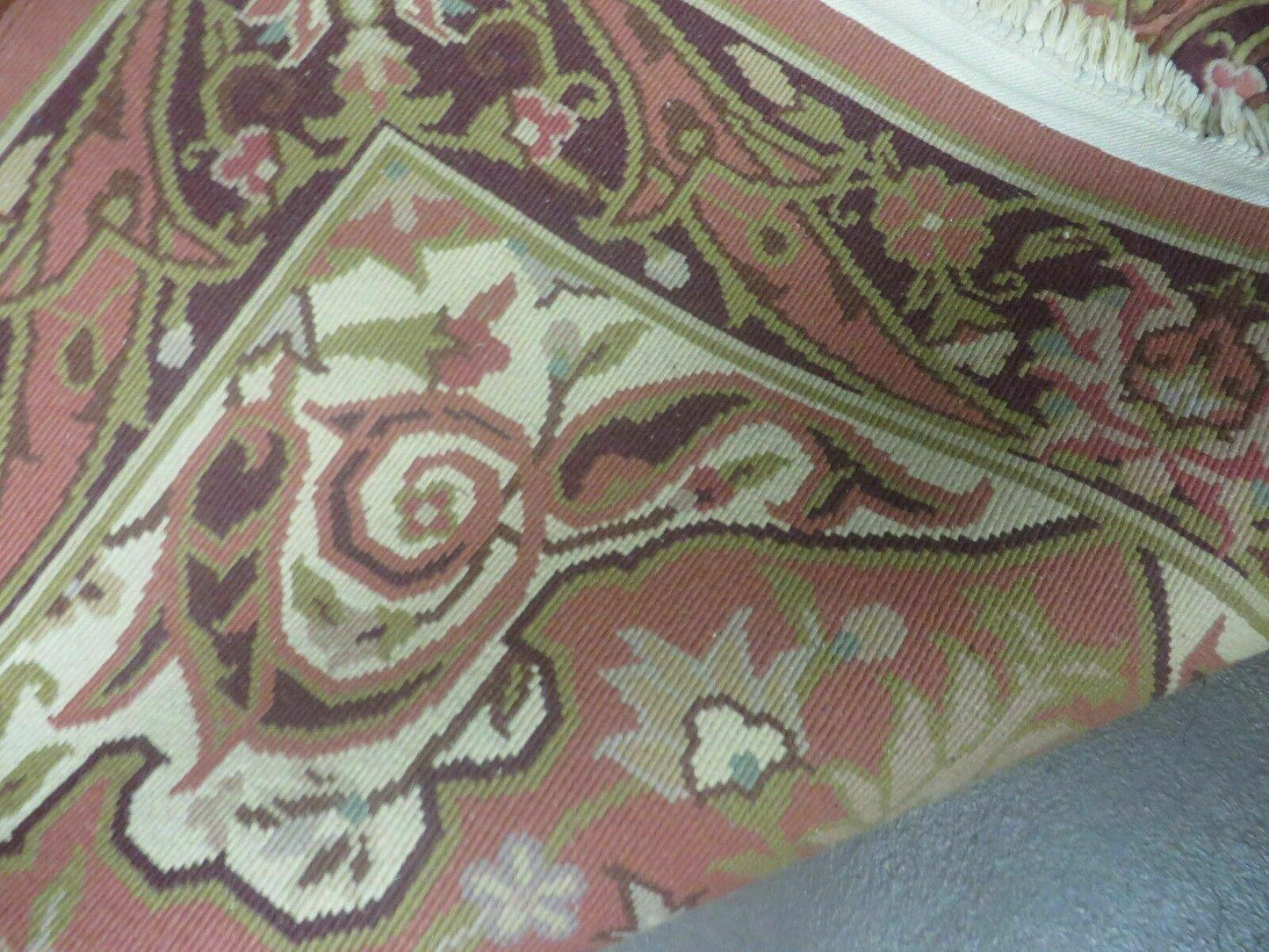 Chinese Wool Rug 3x5 Vintage Handmade Oriental Carpet Floral Medallion