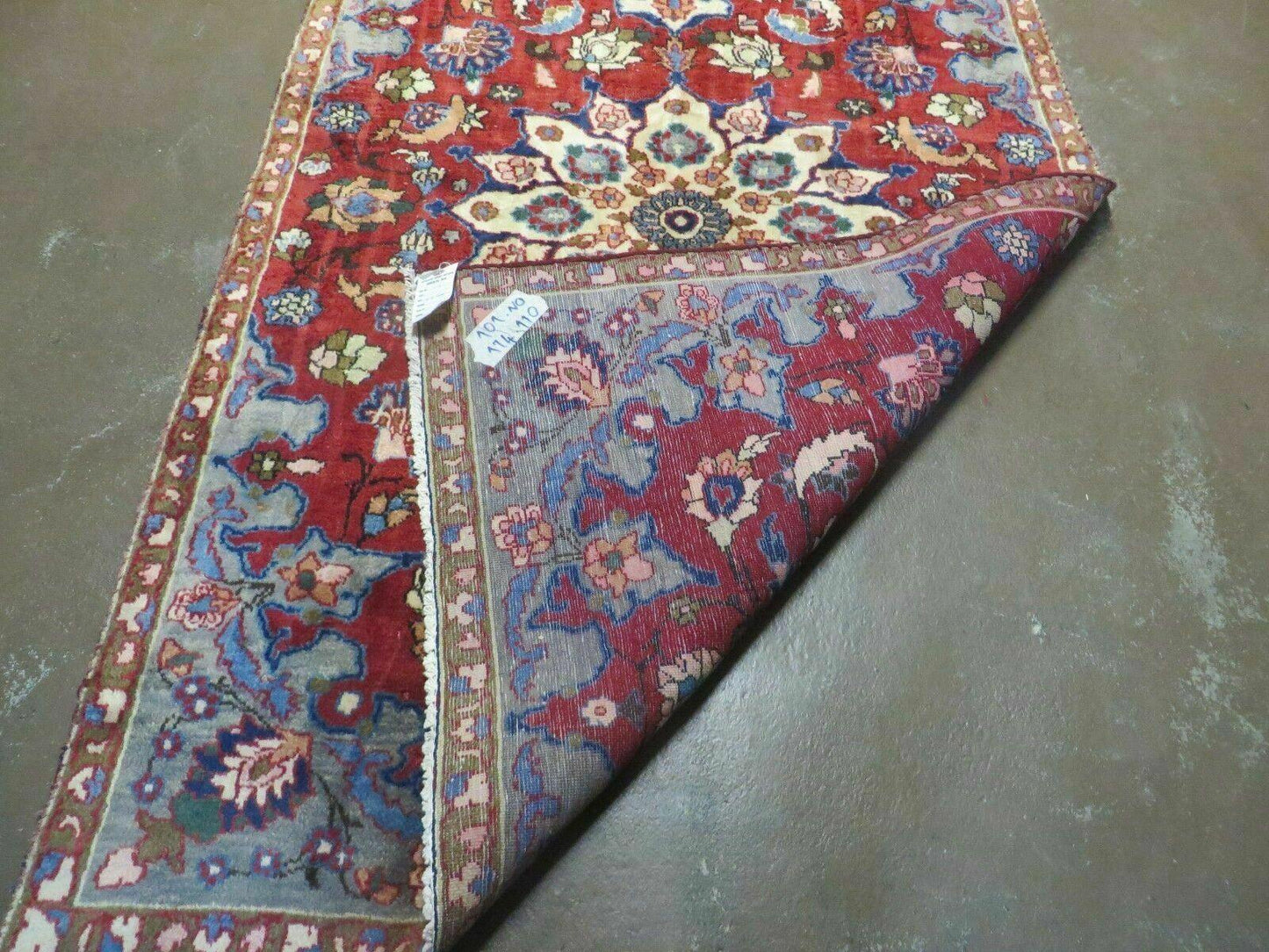 Antique Handmade India Floral Oriental Wool Rug With Vegetable Dyes 4x6 Vintage Persian Style