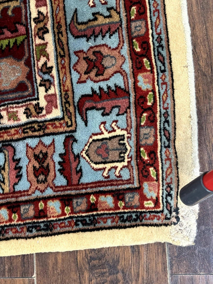 Turkish Kazak Rug 6x9 Hand Knotted Wool Geometric Medallions