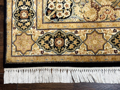 Pak Persian Rug 4x6 Hand Knotted Wool Panel Design Vintage Handmade Area Rug