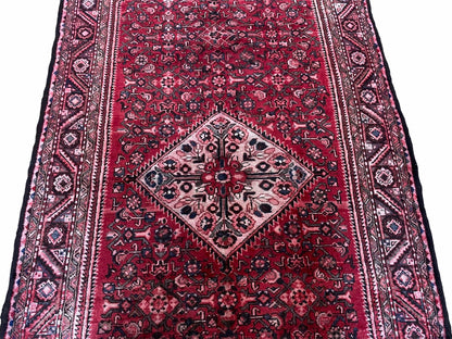 5.5 X 10 Antique Handmade Wool Tribal Gallery Rug All Over Red Runner Corridor