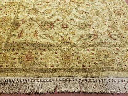 Belgian Power Loomed Rug 5x7 Vintage Oriental Wool Carpet Beige