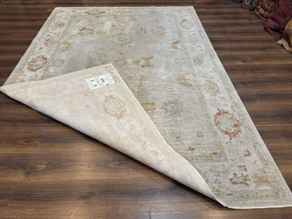 Modern Turkish Oushak Rug 7x9, Netural Colors