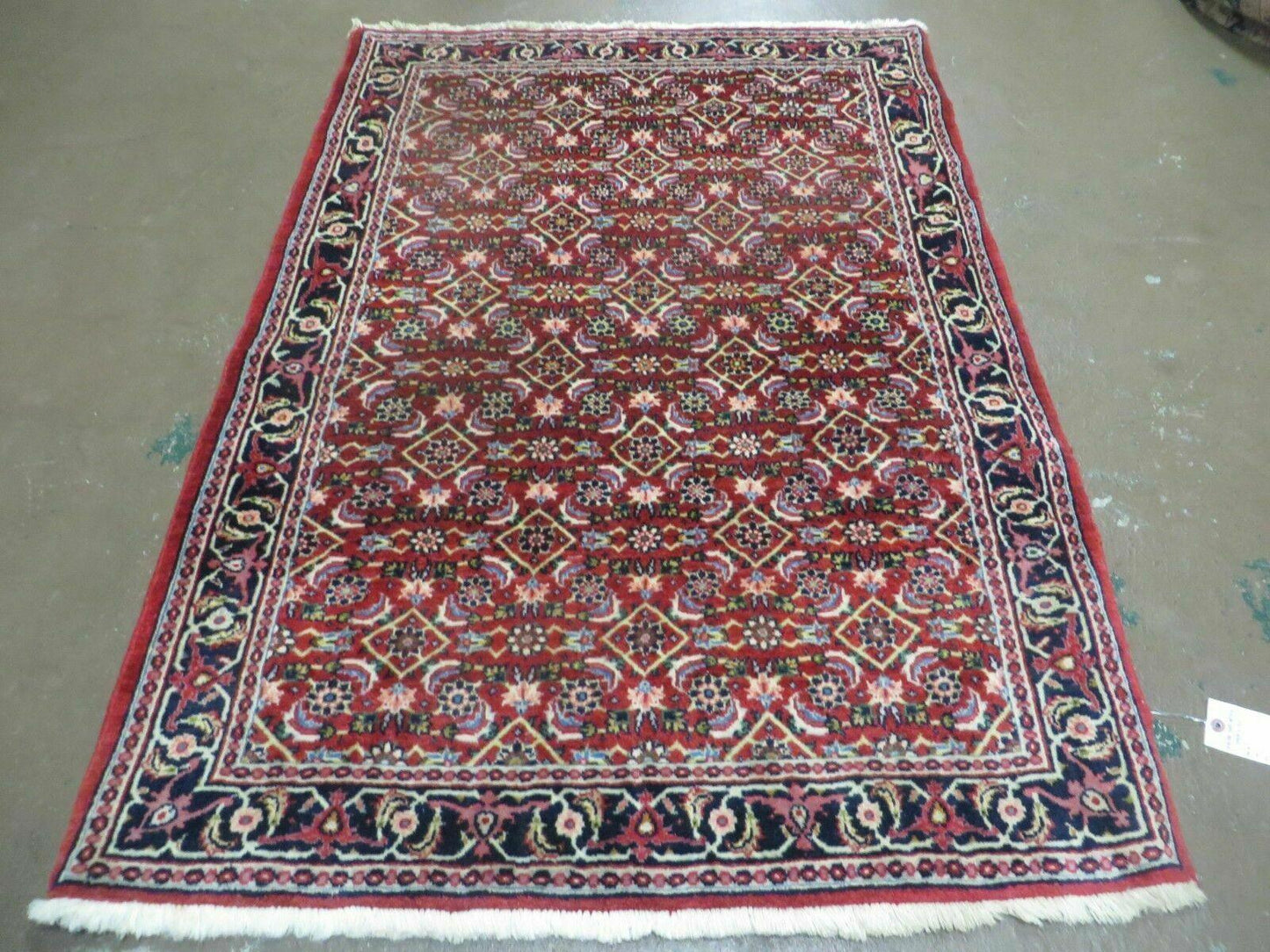 3' X 5' Handmade Knotted Indian Amritsar Floral Oriental Wool Red Rug Organic Nice
