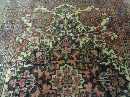 Antique Handmade Indian Floral Oriental Wool Rug 4x6 Feet