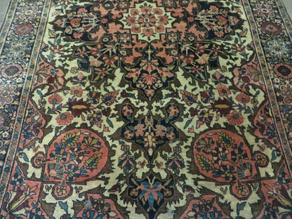 Antique Handmade Indian Floral Oriental Wool Rug 4x6 Feet