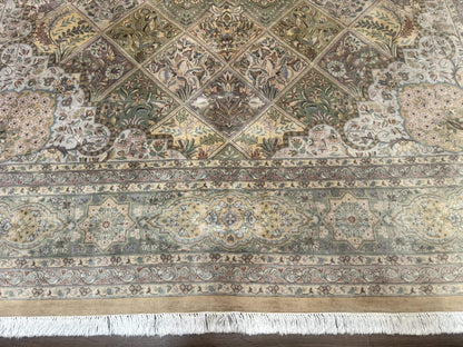 Pak Persian Rug 9x12 Hand Knotted Wool Diamond Panel Design