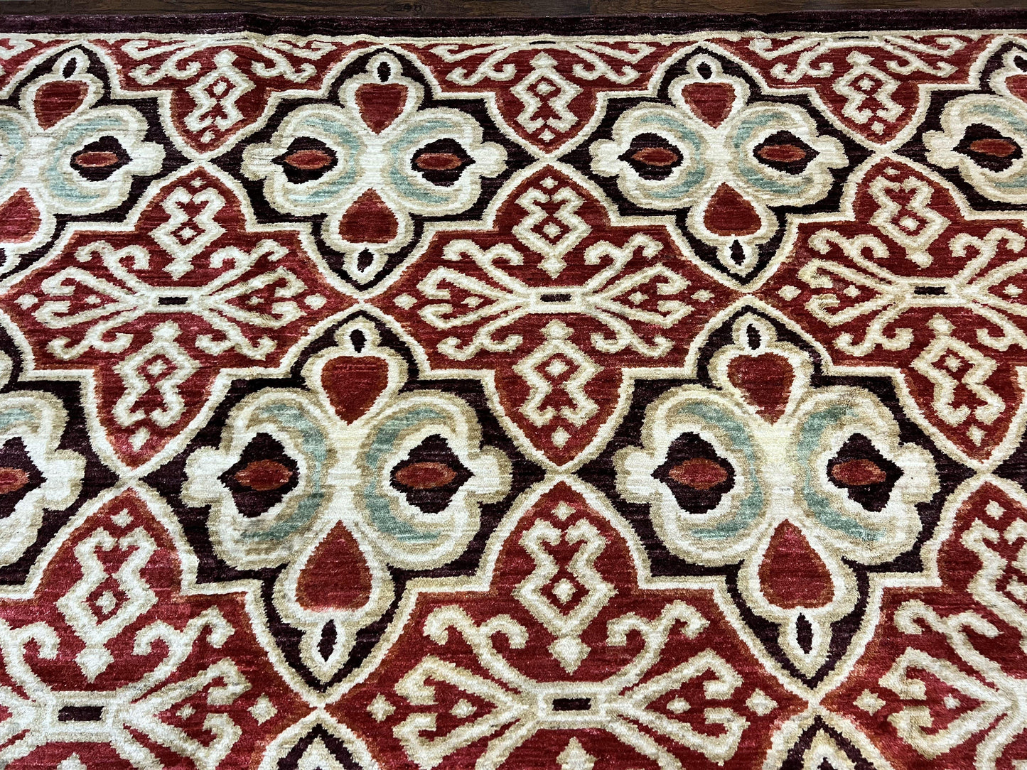 Portuguese Rug 9x12 Vintage Handmade Wool Carpet Handcrafted For Timeless Interiors