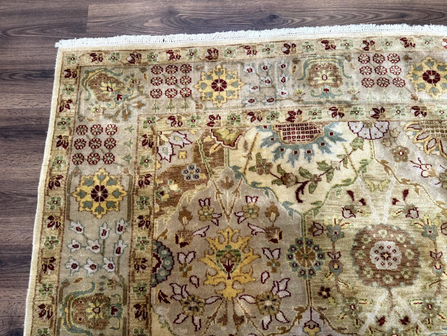 Indo Persian Rug 8x10, Indian Rug, Soft Wool Rug, Oushak Style Rug, Handmade Rug