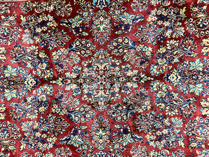 Karastan Red Sarouk Wool Rug 5.9x9 Vintage Oriental Carpet Original 700 Series