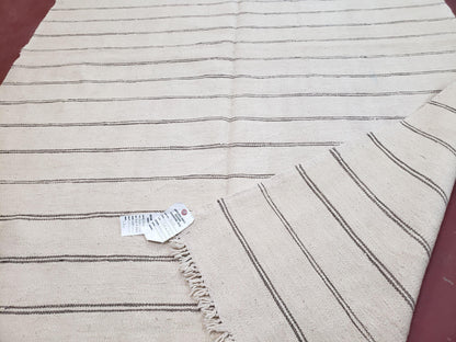 Turkish Kilim Rug Hand Knotted Striped Wool Area Rug 5x8 Southwestern Style