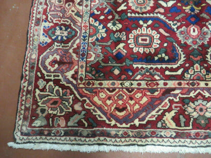 Antique Turkish Wool Rug 5x9 Handmade Veg Dyes 1940s Excellent Condition