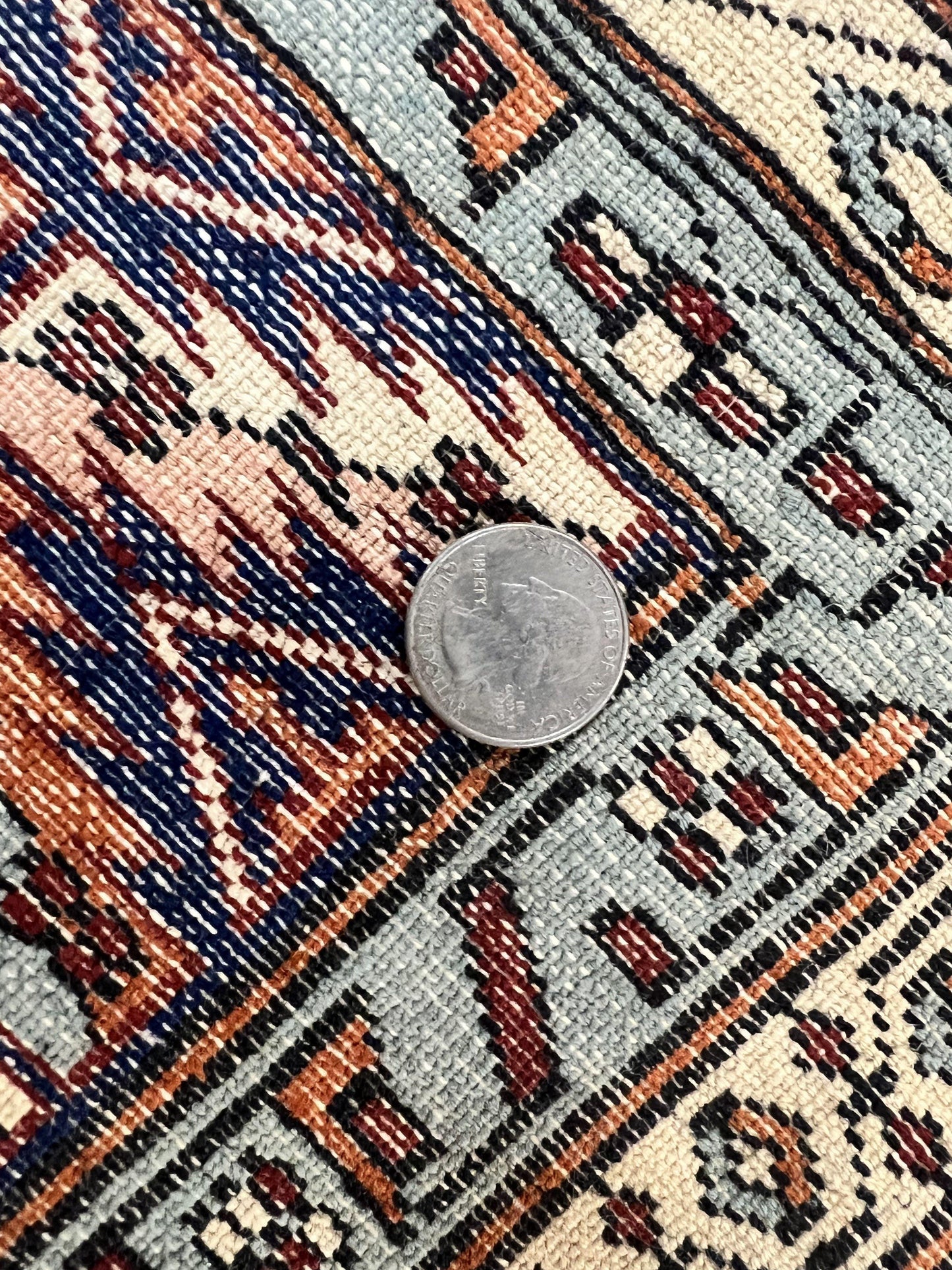 Kazak Rug Vintage Handmade Wool 3x5 Ft Pakistani Geometric Dark Red Oriental Carpet