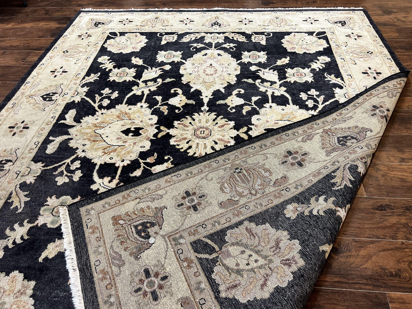 Indo Mahal Rug 8x10 Handmade Wool Floral Vintage Carpet For Living Room