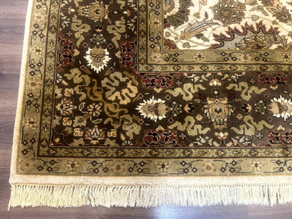 Indo Persian Mahal Rug 8x10 Floral Traditional Wool Oriental Carpet