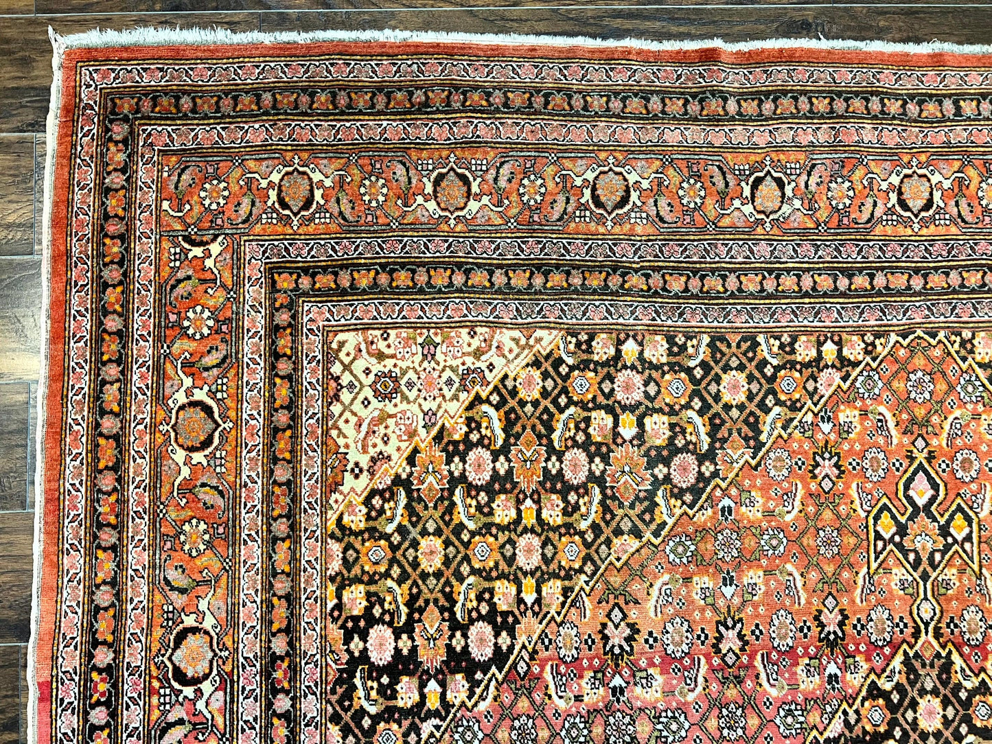 Rare Antique Persian Tabriz Rug 9x12, Red, Handmade, Wool