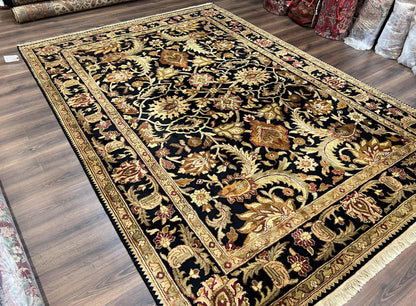 Indo Mahal Sultanabad Rug 8x11 Vintage Handmade Wool Floral Oriental Carpet