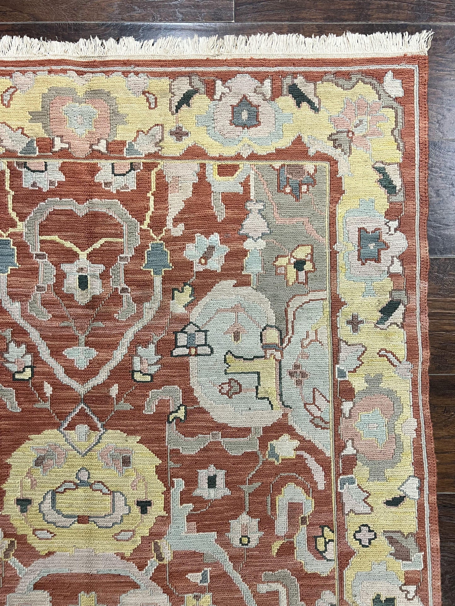 Turkish Kilim Rug 4x6 Flatweave Wool Handmade Geometric Vintage Carpet